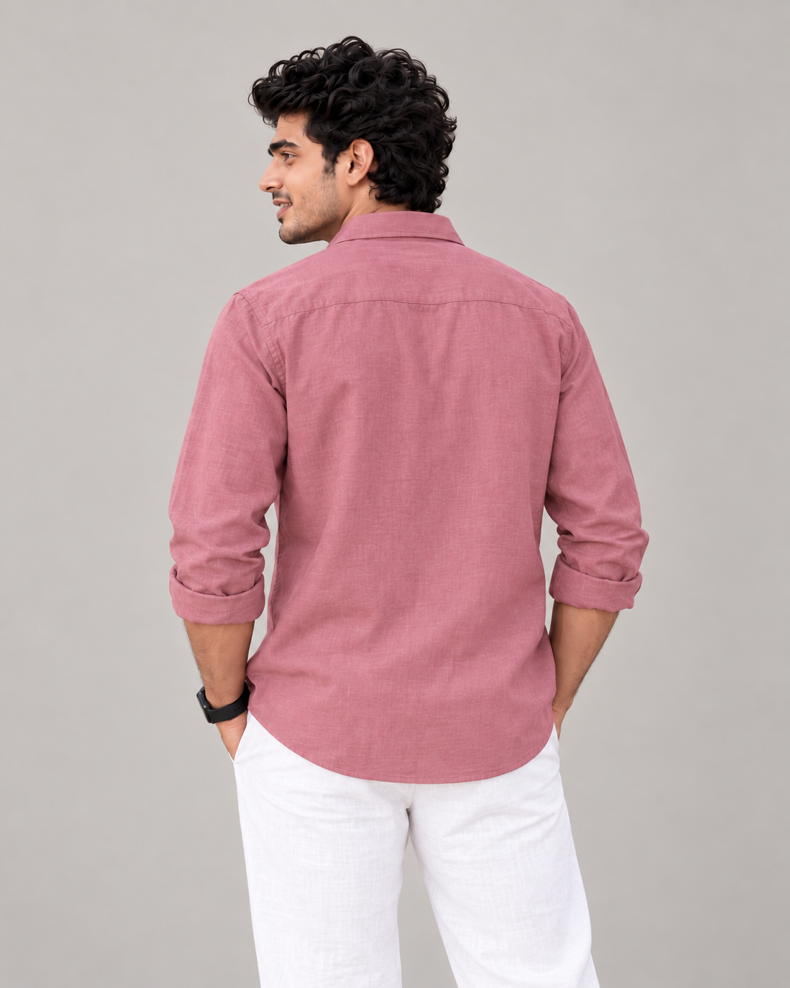 Premium Linen Onion Pink Shirt