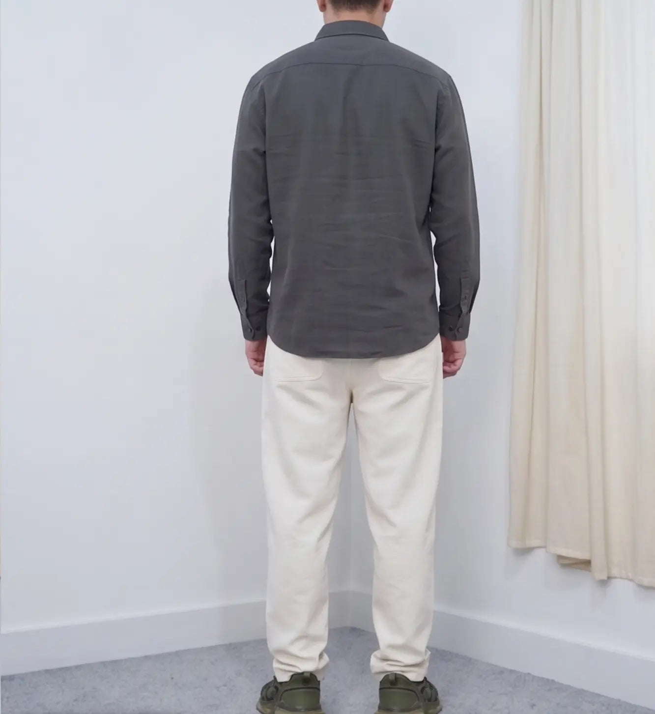 Premium White Relaxed fit Linen Trousers