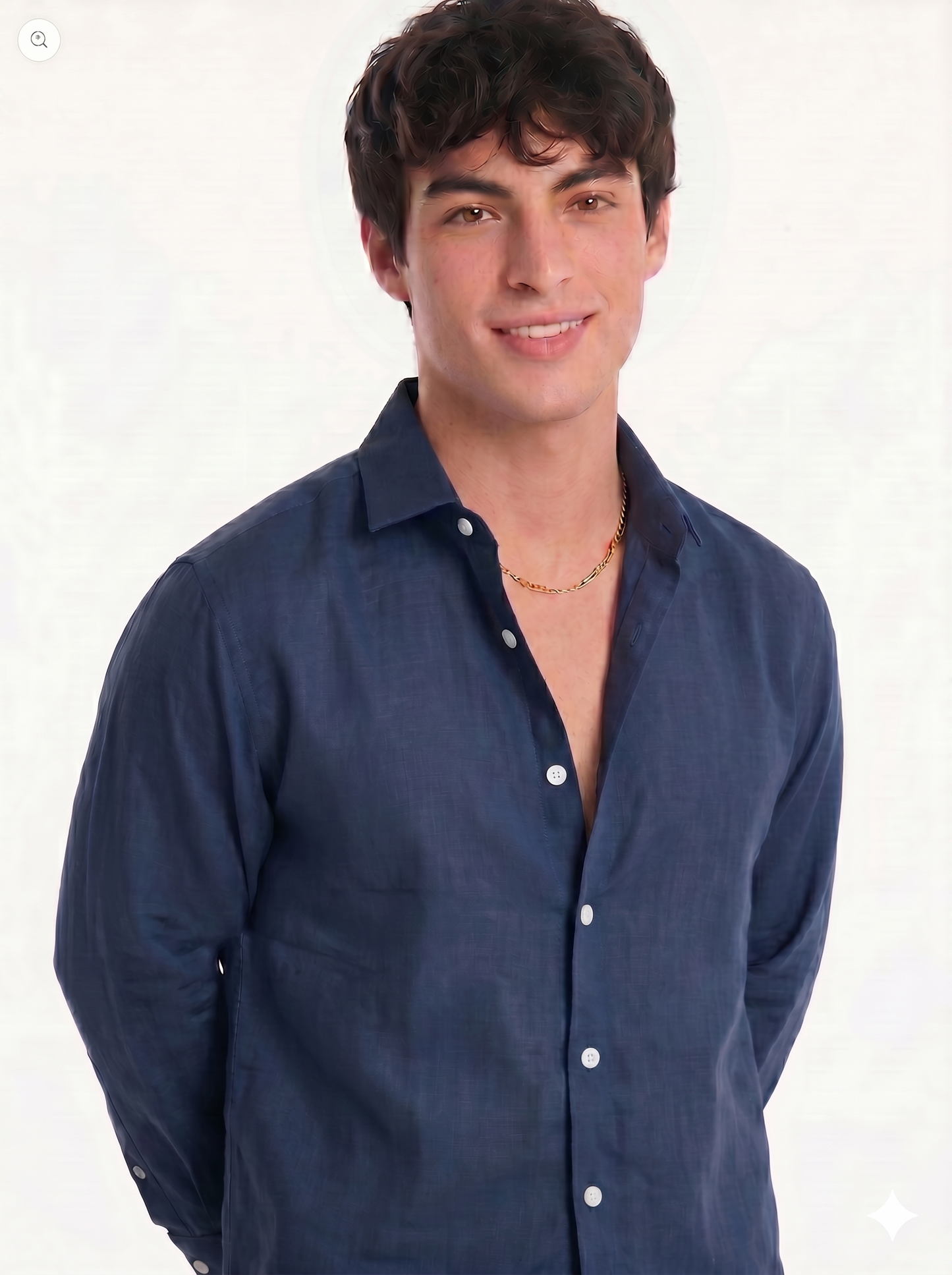 Premium linen dark blue shirt