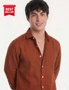 Premium Linen shirt Terracotta colour