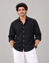 Premium Linen Black Shirt