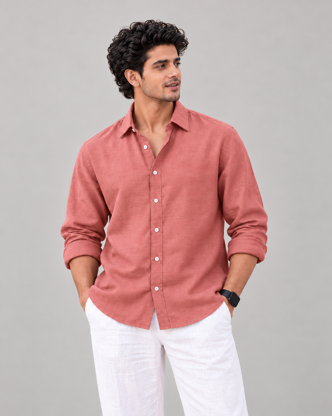 Premium Linen Light Terracotta Shirt
