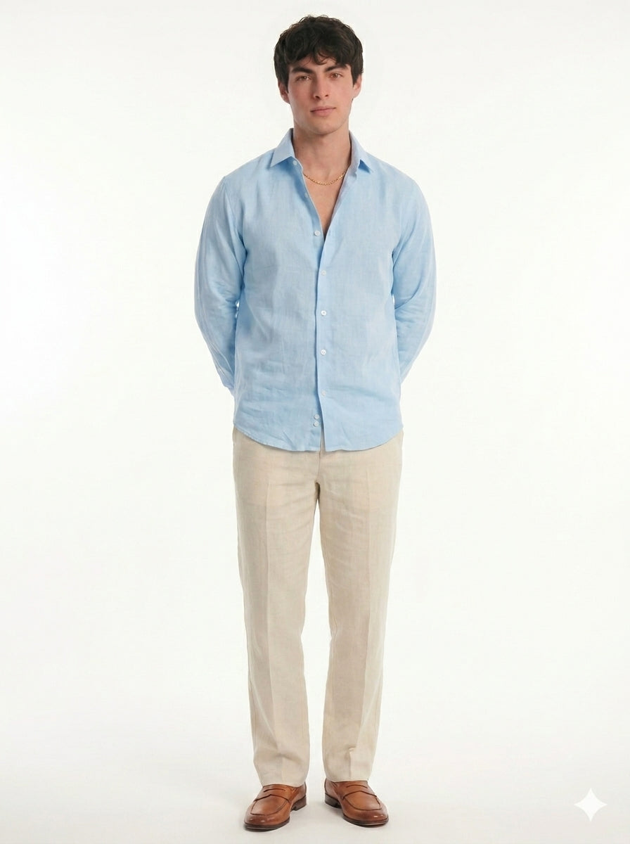 Premium Light blue Linen shirt
