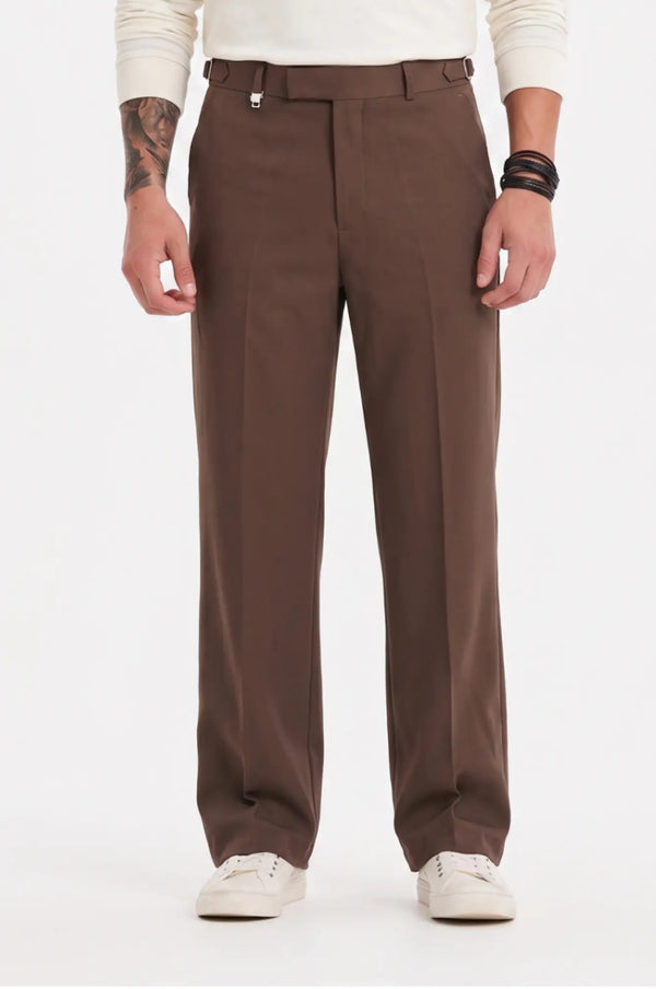 Classic Relaxed fit Brown Trousers