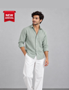 Premium Linen Shirt – Light Green