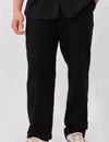 Classic Black Linen Relaxed Fit Trousers