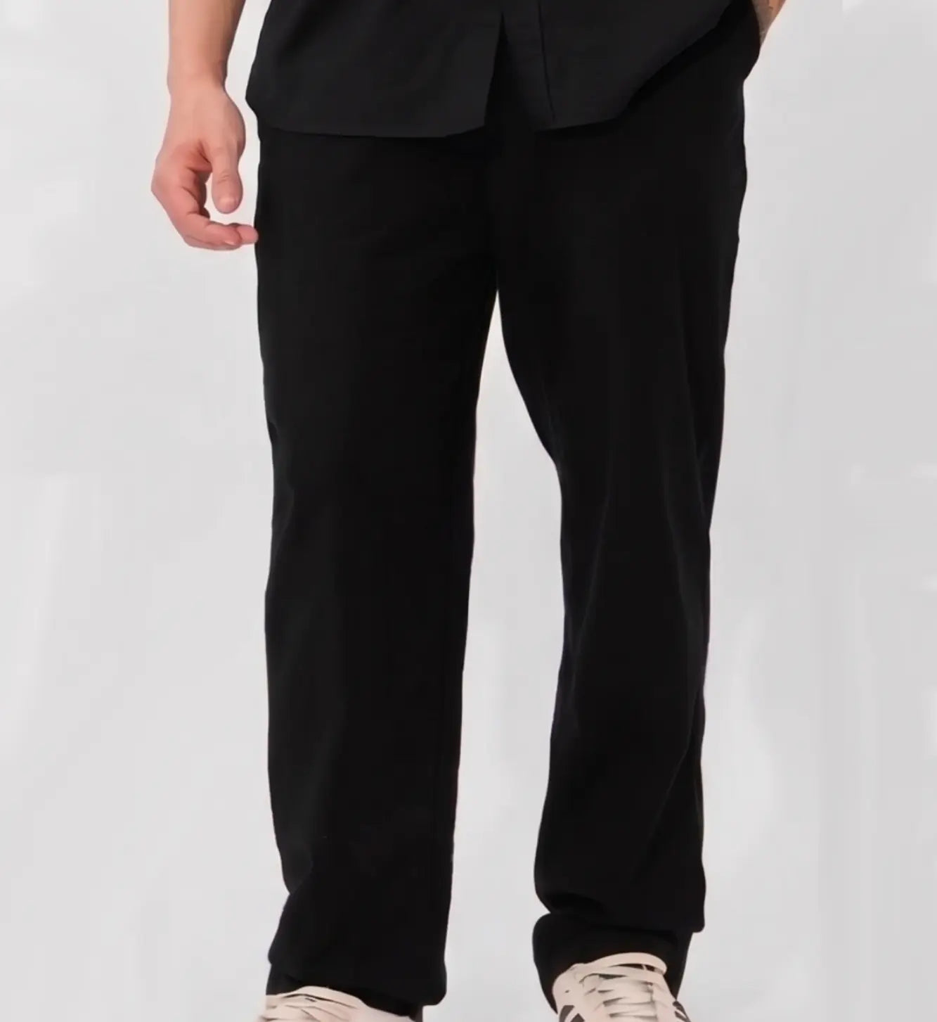 Classic Black Linen Relaxed Fit Trousers