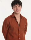 Premium Linen shirt Terracotta colour