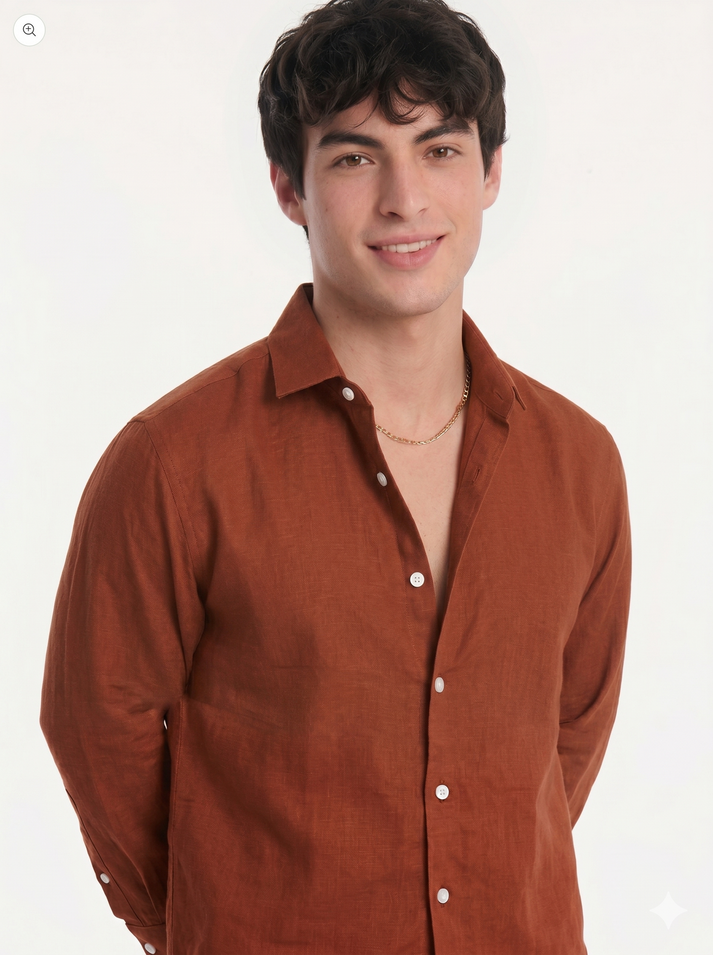 Premium Linen shirt Terracotta colour
