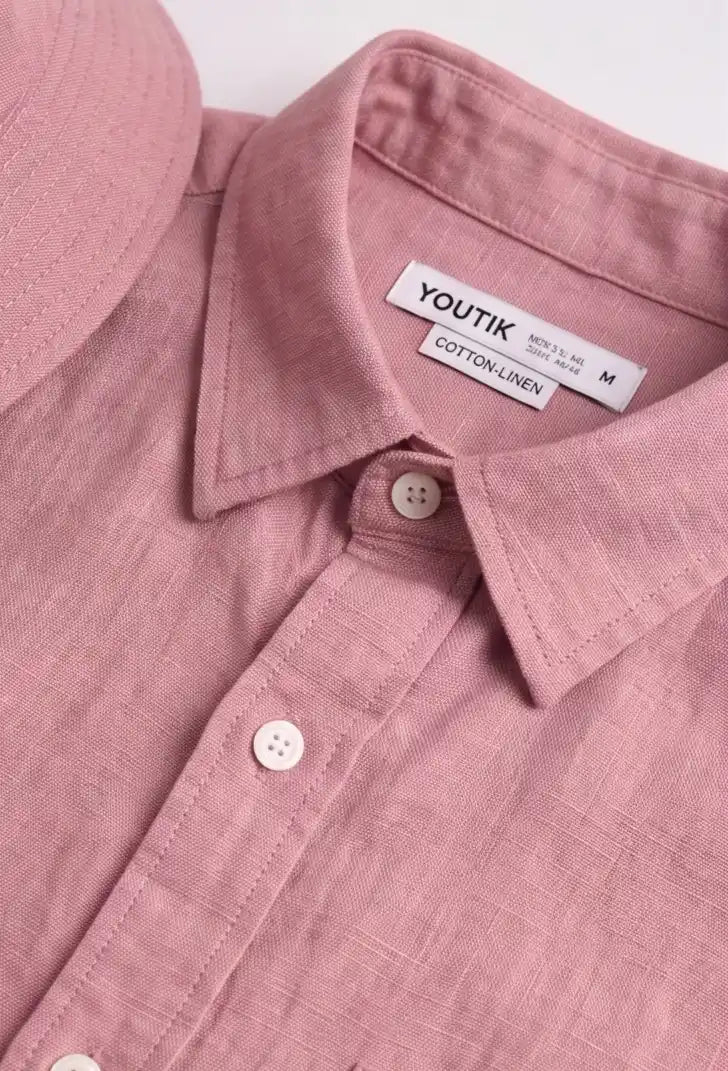 Premium Linen shirt Onion Pink